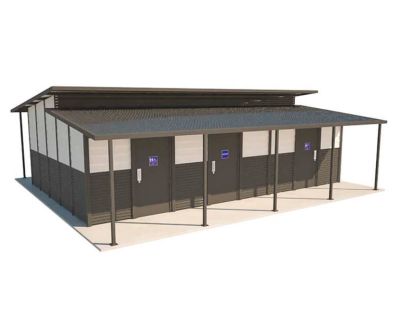 Noosa Tourist Multi Amenity Toilet Building with Surf Mist and Monument colour scheme